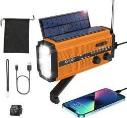 Amazon: COSMUSIS Solar und Kurbel Notfallradio mit LED Taschenlampe und Handyladefunktion mit Gutschein für nur 9,99 Euro statt 29,99 Euro