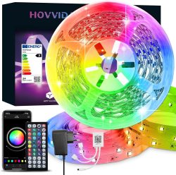 Amazon: HOVVIDA 15 Meter LED Strip mit App, Fernbedienung und Musiksynchronisierung mit Coupon für nur 7,99 Euro statt 15,99 Euro