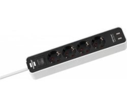 Brennenstuhl Steckdosenleiste Ecolor 4-Fach mit USB 1,5m Kabel weiß/schwarz für 11,99€ (PRIME) statt PVG laut Idealo 15,63€ @amazon
