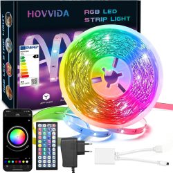 Amazon: HOVVIDA 10 Meter RGB LED Streifen steuerbar mit App und Fernbedienung mit Coupon für nur 7,49 Euro statt 14,99 Euro