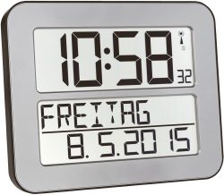 Amazon: TFA Dostmann TimeLine Max Funk-Wanduhr 25,8 x 3 x 21,2 cm für nur 27,49 Euro statt 33,37 Euro bei Idealo