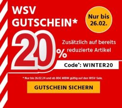 Jeans-Direct: Winter Schluss Verkauf + 20% Extrarabatt mit Gutschein ab 80 Euro MBW