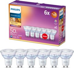 6er Pack Philips LED Classic GU10 WarmGlow Reflektor Lampen für 14,99 € (24,75 € Idealo) @Amazon