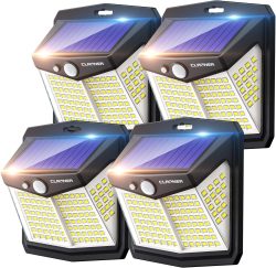 Amazon: 4er Pack Claoner LED Solarlampen mit Bewegungsmelder mit Gutschein für nur 14,99 Euro statt 29,99 Euro