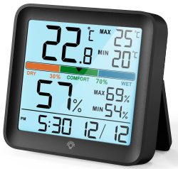 Amazon: NOKLEAD Digital Indoor Thermometer Hygrometer mit Gutschein für nur 10,49 Euro statt 20,99 Euro
