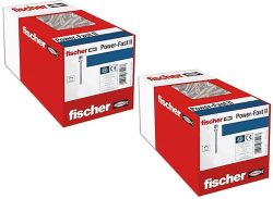 2er Pack mit je 100 Stück fischer PowerFast II CZF 3,0 x 25 Spanplattenschrauben für 2,98 € (8,27 € Idealo) @Amazon