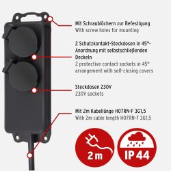 Brennenstuhl 1159930 Steckdosenverteiler IP44 2-fach Outdoor Steckdosenleiste für 6,95 € (12,44 € Idealo) @Amazon
