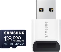 Samsung PRO Ultimate microSD 128GB Karte + USB Kartenleser für 18,99 € (25,90 € Idealo) @Amazon