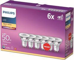 6er Pack Philips LED Classic GU10 Reflektor Lampen warmweiß für 9,99 € (15,99 € Idealo) @Amazon