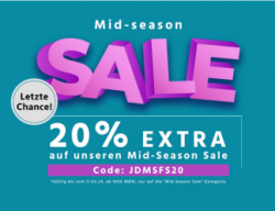 Jeans-Direct: Mid Season Sale mit bis zu 60% Rabatt + 20% Extrarabatt mit Gutschein ab 100 Euro MBW