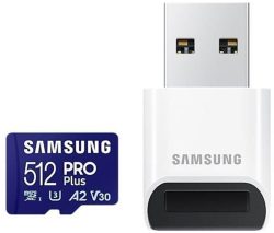 Samsung PRO Plus microSD-Karte 512 GB + USB-Kartenleser für 37,99 € (48,89 € Idealo) @Amazon
